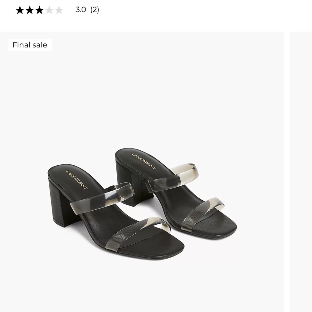 BNWT Mules with clear straps
